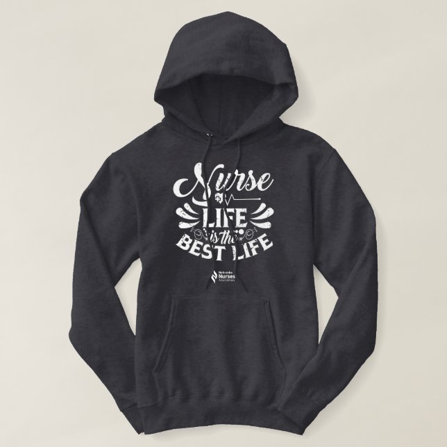 Nurse Life Dark Colored Hoodie (Design Front)