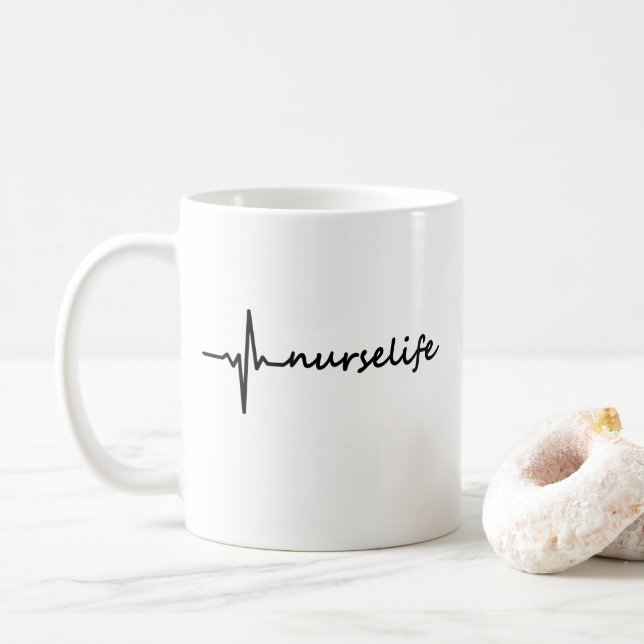Nurse Life EKG Mug (With Donut)