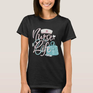 Nurse Life Essentials Cute RN Gear & Stethoscope T-Shirt