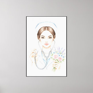 Nurse Life – Gentle StrengthStretched Canvas Print