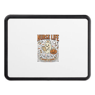 Nurse Life Halloween Ghost Pumpkin Vintage Shirt D Hitch Cover