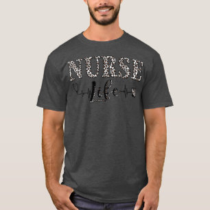 Nurse Life Healthcare Cheetah Heart Leopard Plaid T-Shirt