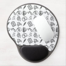 Nurse Life Icon Pattern Gel Mousepad with Wrist Su