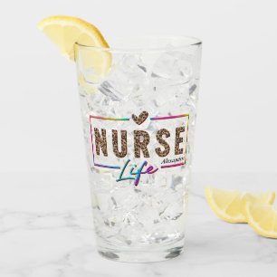 "Nurse Life" in Elegant Rainbow Colors Glass