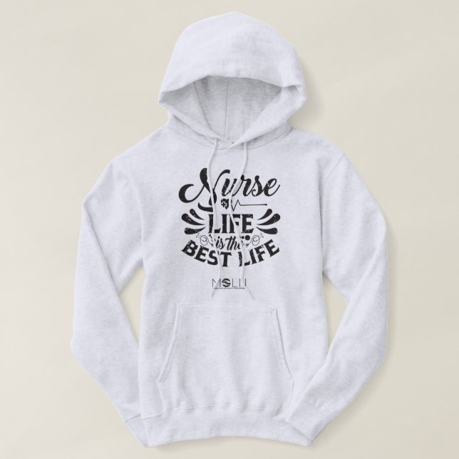 Nurse Life Light Colored Hoodie (Design Front)