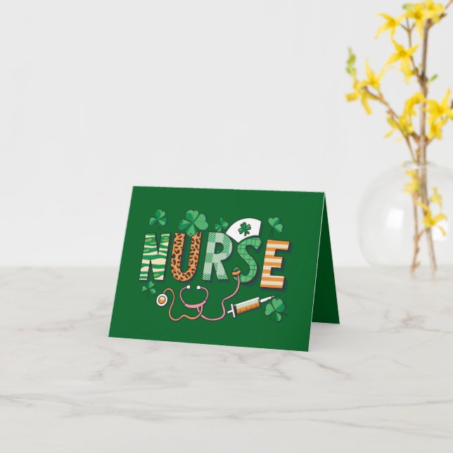 Nurse Life Nurse Day Gifts St Patricks Day  Card (Yellow Flower)