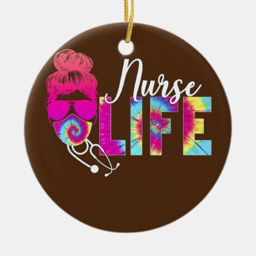 Nurse Life Nursing Clinical Healthcare Funny Ceramic Ornament
