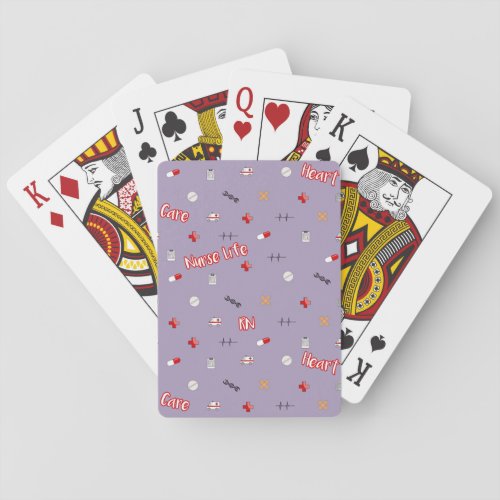 Nurse Life Pattern Poker Cards