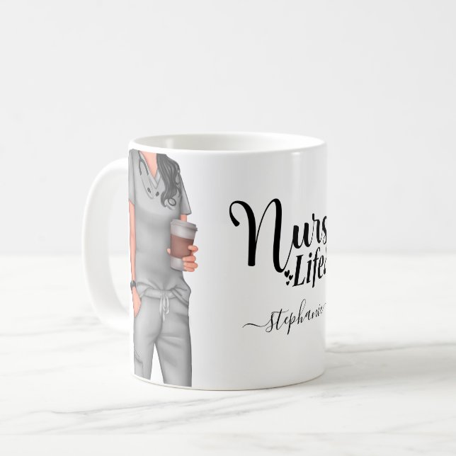Nurse Life Personalized Coffee Mug (Front Left)