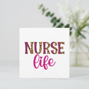 Nurse Life - Pink and Leopard Print