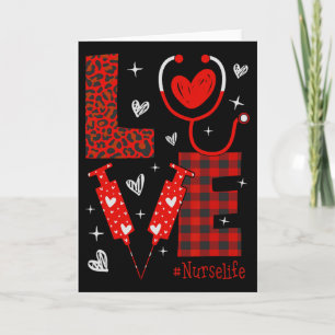Nurse Life Rn Lpn Cna Healthcare Cheetah Heart Leo Card