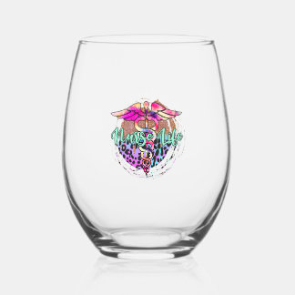 Nurse life Sticker 1 Stemless Wine Glass