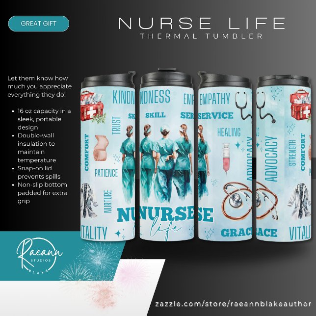 Nurse Life Thermal Tumbler (Creator Uploaded)