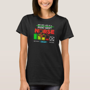Nurse Lifesavers Nursing Energy Night Shift Batter T-Shirt