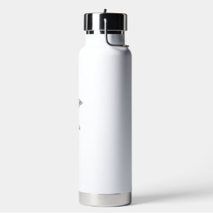 Nurse Love Caduceus Floral Medical Vertical Design Water Bottle