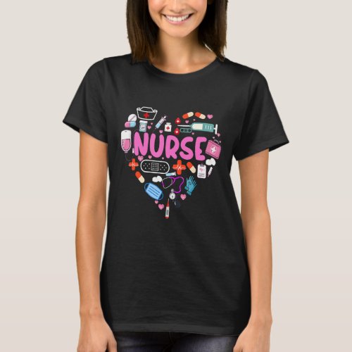 Nurse Love Cute Nurse Er Nurse Rn Nurse Cna Nurse  T_Shirt