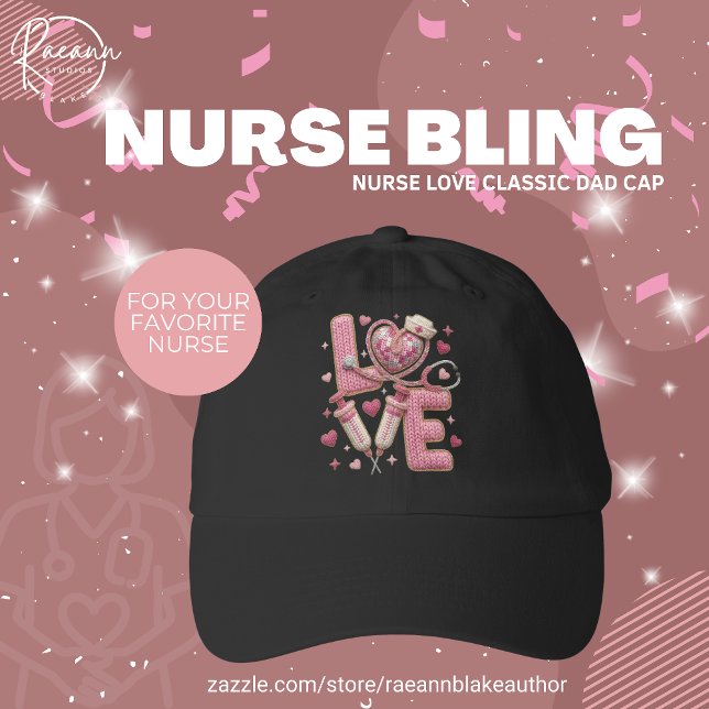 Nurse Love Faux Knitted/Patchwork Design Dad Cap (Creator Uploaded)