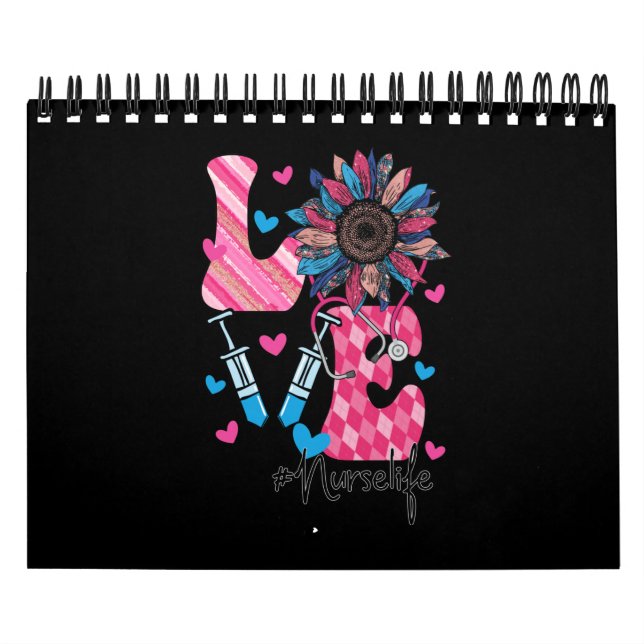 Nurse love hippie calendar (Cover)