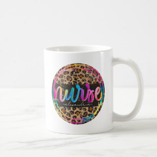 "Nurse - Love, Inspire, Heal" in Rainbow Color Coffee Mug