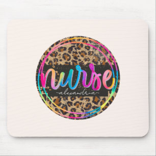 "Nurse - Love, Inspire, Heal" in Rainbow Color Mouse Pad