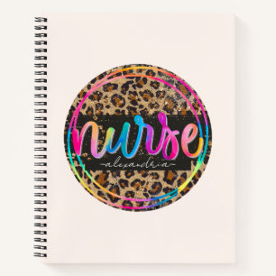 "Nurse - Love, Inspire, Heal" in Rainbow Color Notebook