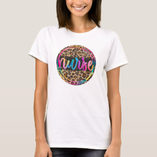 "Nurse - Love, Inspire, Heal" in Rainbow Color T-Shirt