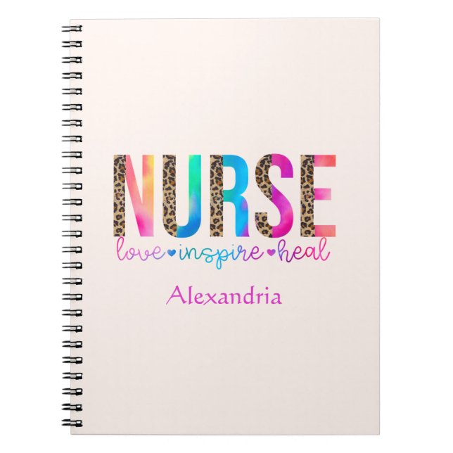 Nurse - Love, Inspire, Heal Notebook (Front)
