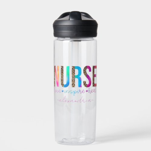 Nurse _ Love Inspire Heal Water Bottle