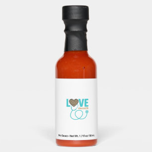 Nurse Love Leopard Stethoscope Vector Design_1 Hot Sauces