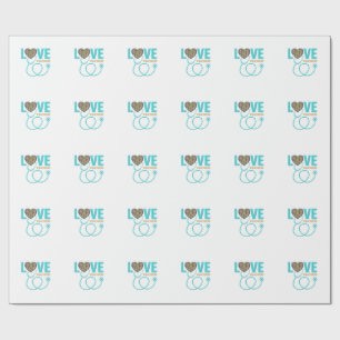 Nurse Love Leopard Stethoscope Vector Design_1 Wrapping Paper