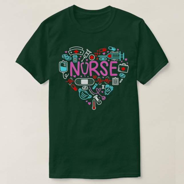 Nurse Love Nursing Student RN Life Thank You Gifts T-Shirt (Design Front)