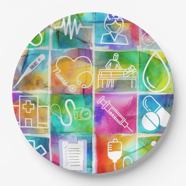 Nurse Love Paper Plates (Front)
