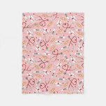 Nurse Love Print Pink Background Fleece Blanket at Zazzle