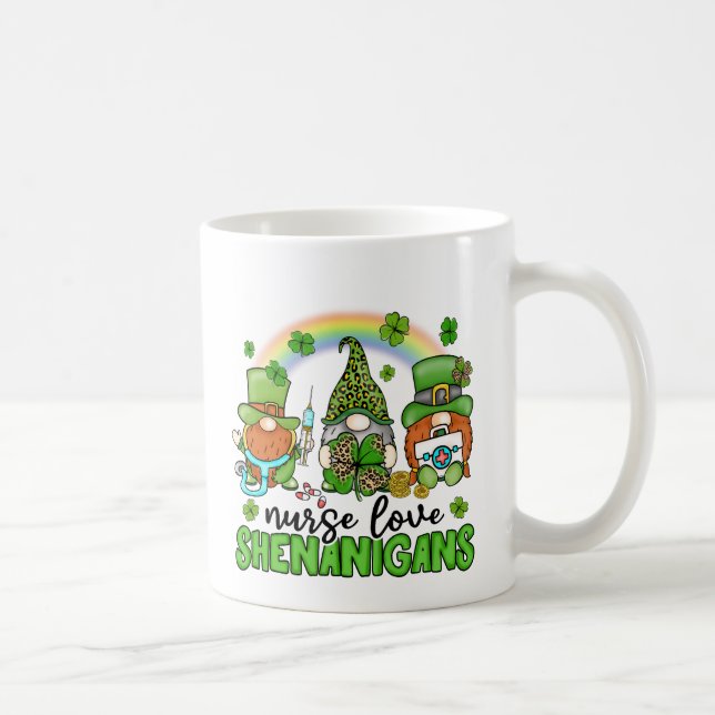 Nurse Love Shenanigans St. Patrick's Coffee Mug (Right)