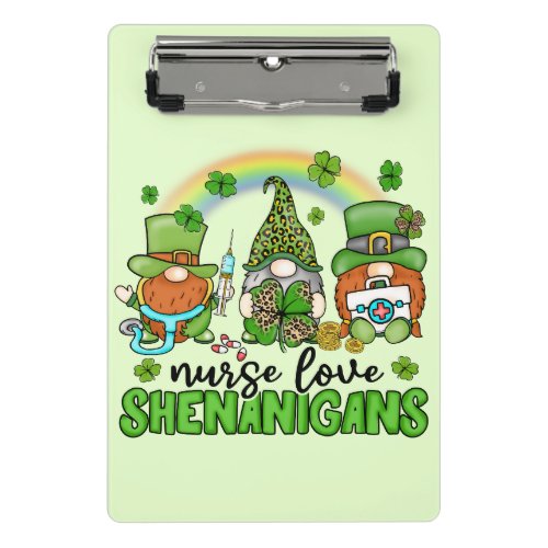 Nurse Love Shenanigans St Patricks Mini Clipboard