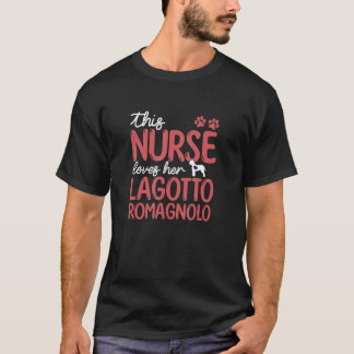 Nurse Loves Lagotto Romagnolo Dog For Mom Womens T-Shirt