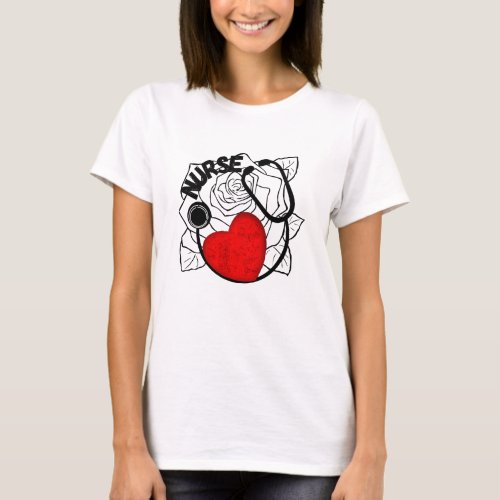 Nurse Loves Rose T_Shirt