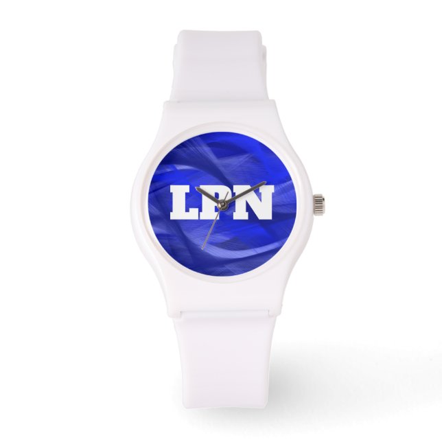 Nurse LPN Cool Blue Design Watch (Front)
