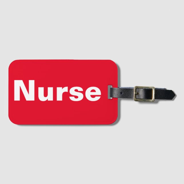 Nurse Luggage Tag (Front Horizontal)
