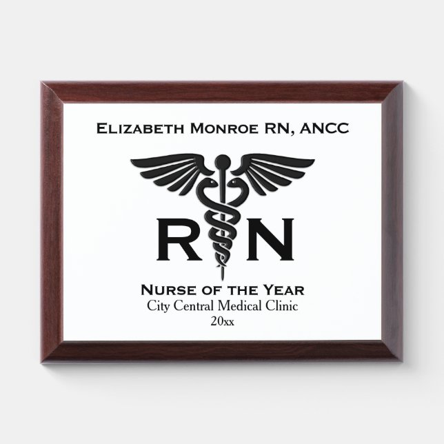 Nurse Medical Award Plaque (Horizontal)