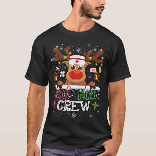 Nurse Medical Boo Boo Crew Christmas Funny friends T_Shirt