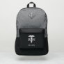 Nurse Medical Caduceus Black Grey Personalized Port Authority® Backpack