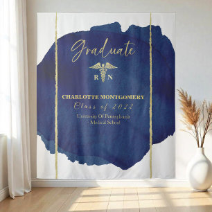 Nurse Medical Caduceus Graduation Backdrop