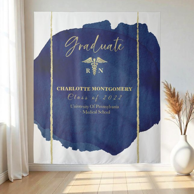 Nurse Medical Caduceus Graduation Backdrop (Creator Uploaded)