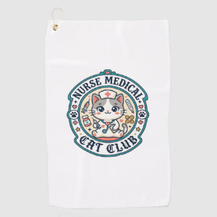 Nurse Medical Cat Funny Cat Lover Design - Nurse M Golf Towel