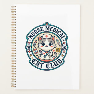 Nurse Medical Cat Funny Cat Lover Design - Nurse M Planner