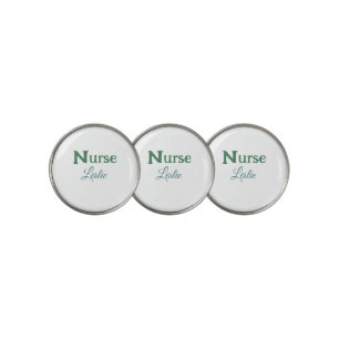 Nurse medical doctor add name text green blue sipl golf ball marker