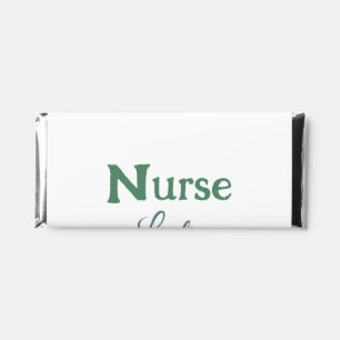 Nurse medical doctor add name text green blue sipl hershey bar favors