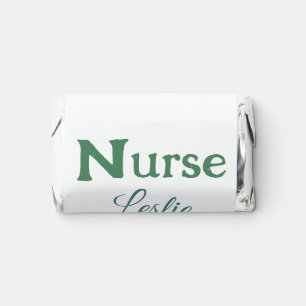 Nurse medical doctor add name text green blue sipl hershey's miniatures