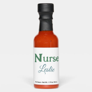 Nurse medical doctor add name text green blue sipl hot sauces